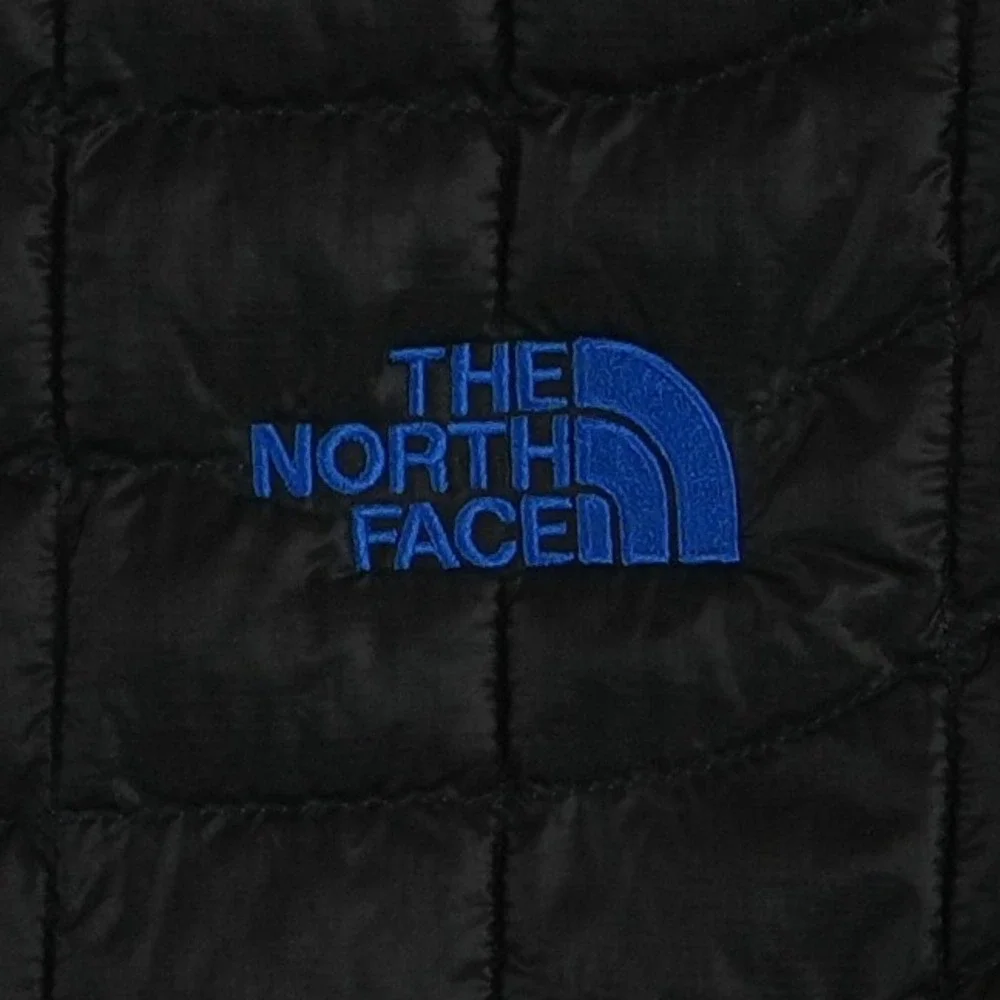 The North Face ThermoBall Puffer Vest Men's Size Medium Black Blue Quilted